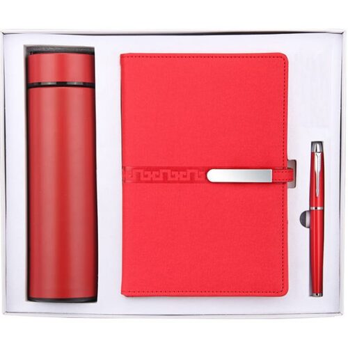 A5 notebook + pen + vacuum flask2 | Vorson Giveaways