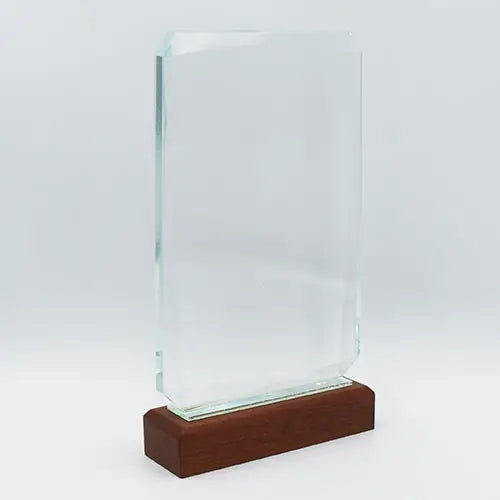 CRYSTAL AWARD + WOODEN BASE | Vorson Giveaways