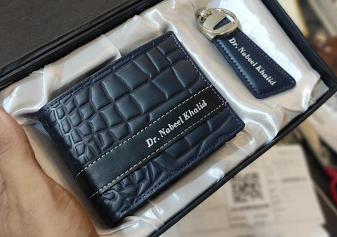 Leather Name Wallet Set | Vorson Giveaways