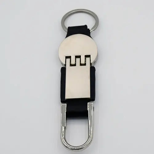 METAL + LEATHER CAR KEYRING | Vorson Giveaways