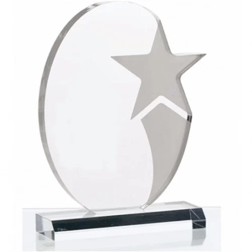 SHOOTING STAR ROUND GLASS TROPHY | Vorson Giveaways